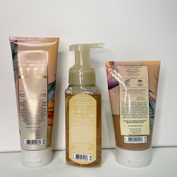 Bath & Body Works Bahamas Passionfruit & Banana Flower Tropical Gift Set NWT - Picture 3 of 4